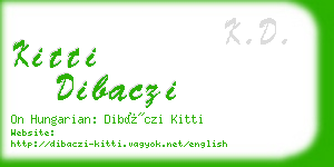 kitti dibaczi business card
